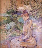 Тулуз-Лотрек Женщина в саду Форреста 1891г